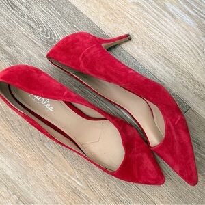 Charles David Red Suede Heels